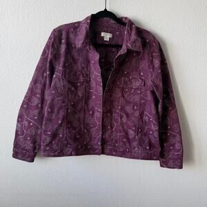 Vintage purple button up jacket